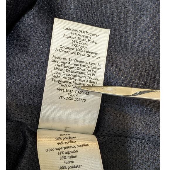 Eddie Bauer Sherpa Vest Fleece Deep Pile Tan and Navy Blue Men's Sz Sm - Picture 7 of 8